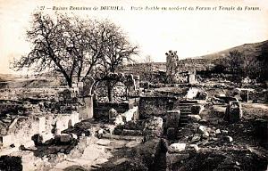 DJEMILA - FORUM - PORTE DOUBLE ET TEMPLE 